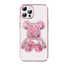 Ilike Aizmugurējais vāciņš iLike Apple iPhone 15 Pro Silicone Case Print Desire Bear Pink