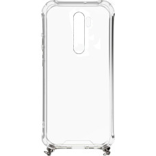 Evelatus Aizmugurējais vāciņš Evelatus Xiaomi Note 8 Pro Silicone Transparent with Necklace TPU Strap Gold