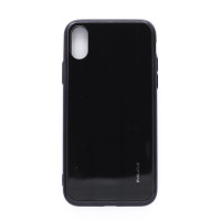 Evelatus Aizmugurējais vāciņš Evelatus Apple iPhone X/XS Water Ripple Full Color Electroplating Tempered Glass Black