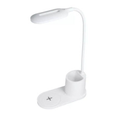CP Bezvadu lādētājs CP  X2W 2in1 10W Universal Smartphone Wireless Qi Charger + Flexible Desk Lamp with pen holder White