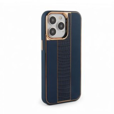 Ilike Aizmugurējais vāciņš iLike Apple iPhone 15 Pro Max Leather Case Customized Midnight Blue