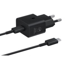 Samsung Adapteris Samsung  USB-C 25W Travel Charger + USB-C Data Cable EP-T2510XBE Black