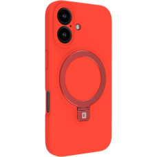 Evelatus Aizmugurējais vāciņš Evelatus Apple iPhone 16 Premium Magsafe with Stand Soft Touch Silicone Case Red