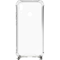 Evelatus Aizmugurējais vāciņš Evelatus Huawei P Smart 2019 Silicone Transparent with Necklace TPU Strap Silver