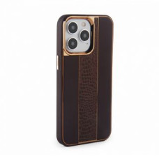 Ilike Aizmugurējais vāciņš iLike Apple iPhone 15 Pro Max Leather Case Customized Brown