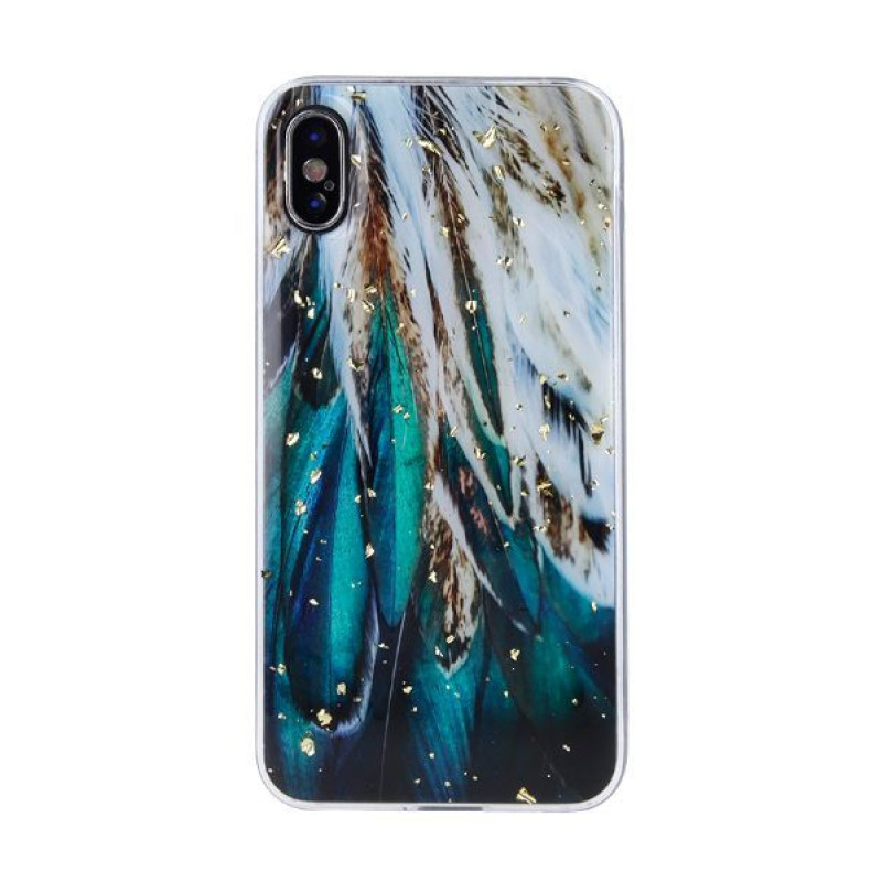 Ilike Aizmugurējais vāciņš iLike Apple Gold Glam case for iPhone 14 6,1 Flower Power