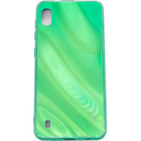 Evelatus Aizmugurējais vāciņš Evelatus Samsung Galaxy A10 Water Ripple Full Color Electroplating Tempered Glass Case Green