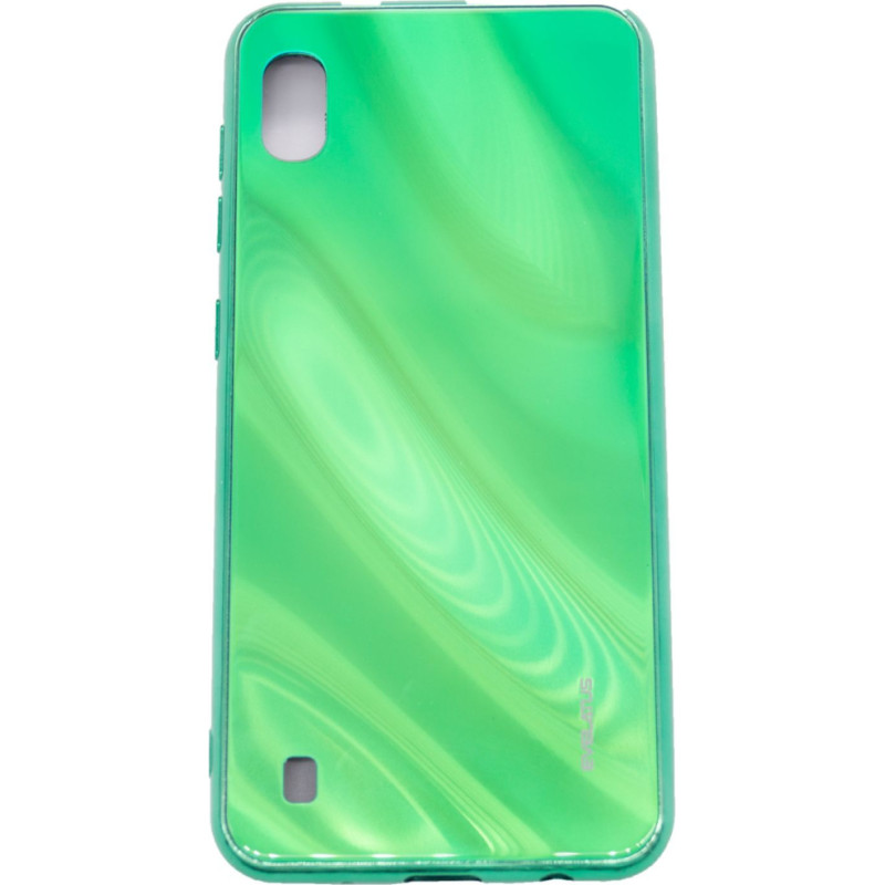 Evelatus Aizmugurējais vāciņš Evelatus Samsung Galaxy A10 Water Ripple Full Color Electroplating Tempered Glass Case Green