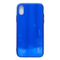 Evelatus Aizmugurējais vāciņš Evelatus Apple iPhone X/XS Water Ripple Full Color Electroplating Tempered Glass Blue