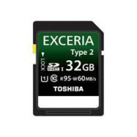 Toshiba Atmiņas kartes Toshiba Universal SDHC Class 10 (UHS) Exceria Type2 32Gb