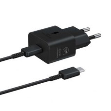 Samsung Adapteris Samsung  Samsung EP-T2510XBEGEU 25W SFC GaN wall charger with USB-C cable - black