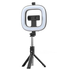 Ilike Selfie nūja iLike Universal SELFIE HANDLE TRIPOD AND RING LIGHT BLUETOOTH Black