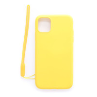 Evelatus Aizmugurējais vāciņš Evelatus Apple iPhone 11 Soft Touch Silicone Case with Strap Yellow