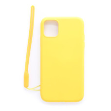 Evelatus Aizmugurējais vāciņš Evelatus Apple iPhone 11 Soft Touch Silicone Case with Strap Yellow