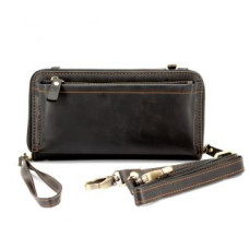 Evelatus Maciņš universāla kabata Evelatus Universal Leather Zipper Design Wallet Black