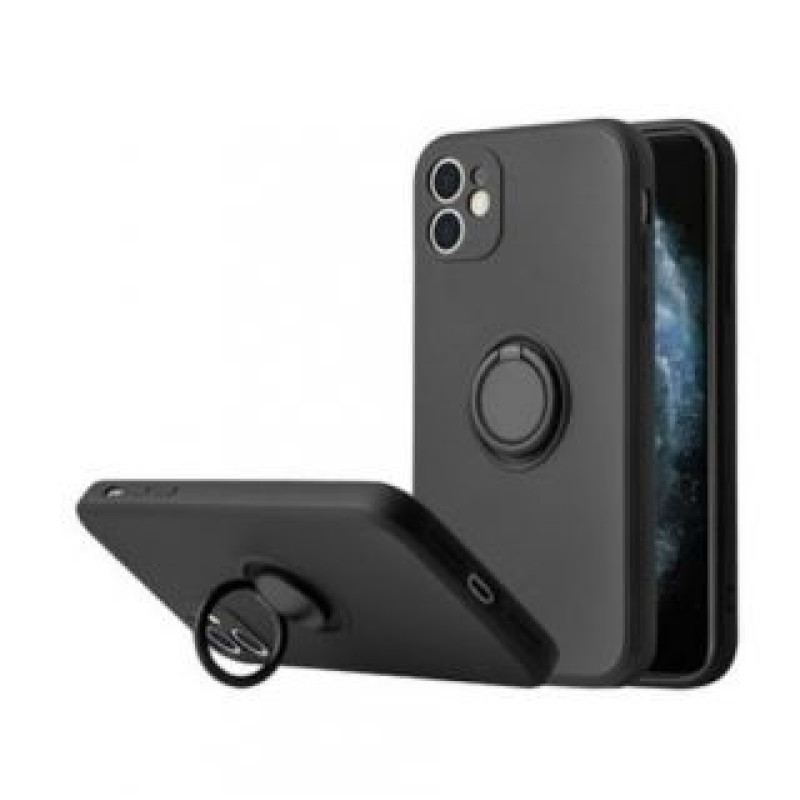 Ilike Aizmugurējais vāciņš iLike Xiaomi SILICONE RING DO XIAOMI REDMI 9C / 10A Black