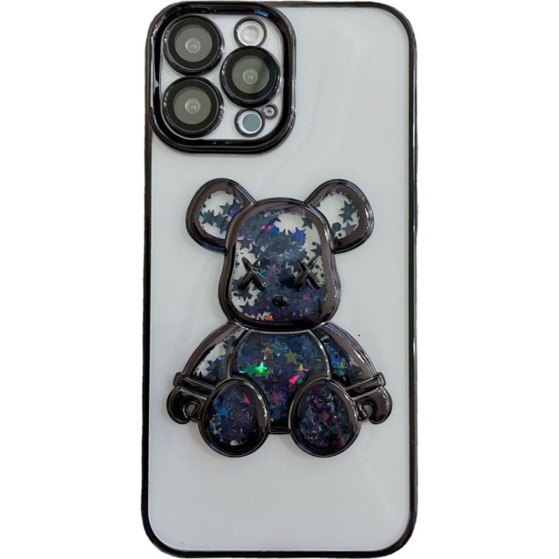Ilike Aizmugurējais vāciņš iLike Apple iPhone 15 Pro Silicone Case Print Desire Bear Black