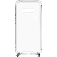 Evelatus Aizmugurējais vāciņš Evelatus Samsung Galaxy S10e Silicone Transparent with Necklace TPU Strap Silver