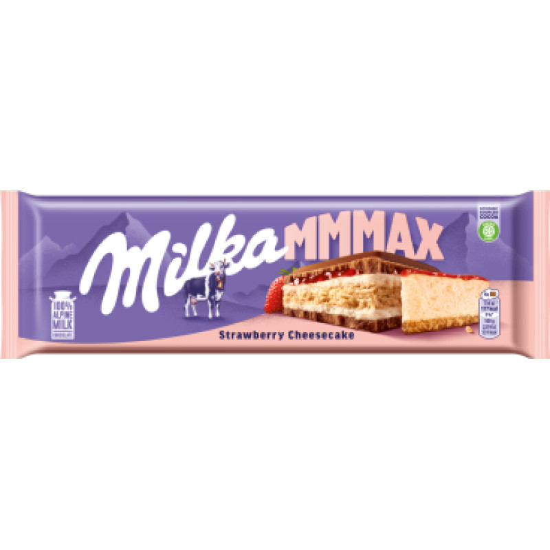 MILKA Srawberry Cheesecake šokolādes tāfelīte 300g