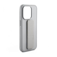 Ilike Aizmugurējais vāciņš iLike Apple iPhone 15 Plus Silicone Case with stand Silver