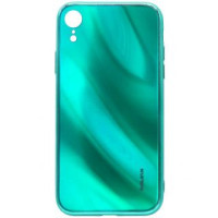 Evelatus Aizmugurējais vāciņš Evelatus Apple iPhone XR Water Ripple Full Color Electroplating Tempered Glass Case Green
