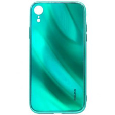 Evelatus Aizmugurējais vāciņš Evelatus Apple iPhone XR Water Ripple Full Color Electroplating Tempered Glass Case Green