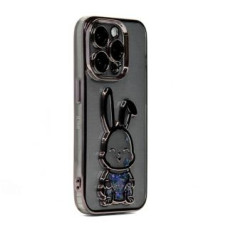 Ilike Aizmugurējais vāciņš iLike Apple iPhone 15 Pro Silicone Case Print Desire Rabbit Black