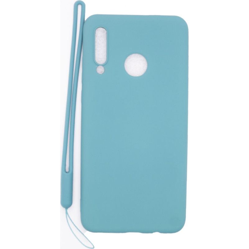 Evelatus Aizmugurējais vāciņš Evelatus Huawei P30 Lite Soft Touch Silicone Case with Strap Blue