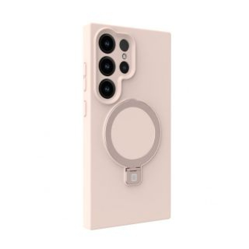 Evelatus Aizmugurējais vāciņš Evelatus Samsung Galaxy S25 Ultra Premium Magnetic with Stand Soft Touch Silicone Case Pink Sand