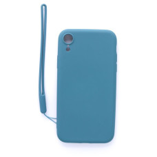 Evelatus Aizmugurējais vāciņš Evelatus Apple iPhone XR Soft Touch Silicone Case with Strap Blue