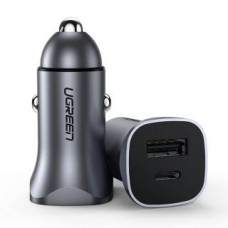 Ugreen Auto lādētāji Ugreen  USB A - USB C Dual-Port Car Charger PD30W+SCP22.5W Grey