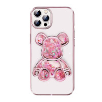 Ilike Aizmugurējais vāciņš iLike Apple iPhone 13 Pro Silicone Case Print Desire Bear Pink
