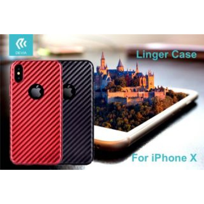 Devia Aizmugurējais vāciņš Devia Apple iPhone X LINGER  Case Red