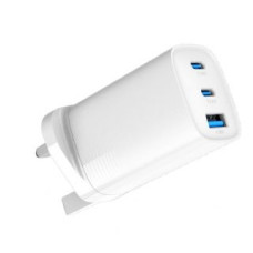 Evelatus Adapteris Evelatus  65W Max Fast Charger UK USB-C1/USB-C1/USB-A White