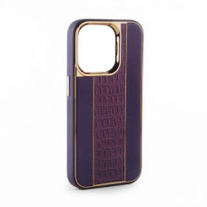Ilike Aizmugurējais vāciņš iLike Apple iPhone 15 Leather Case Customized Plum