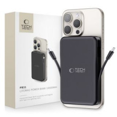 Tech-Protect Ārējais akumulators Tech-Protect  Tech-Protect LifeMag PB31 Powerbank with MagSafe 10000mAh 15W USB-C / USB-A / built-in USB-C / Lightning cables - black