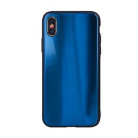 Ilike Aizmugurējais vāciņš iLike Apple iPhone 7 Plus / iPhone 8 Plus Aurora Glass case Dark Blue