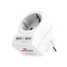 Skross Parveidotājs Skross  In-line socket + USB White