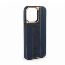Ilike Aizmugurējais vāciņš iLike Apple iPhone 14 Leather Case Customized Midnight Blue