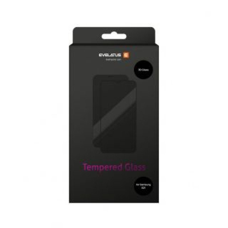 Evelatus Aizsargstikls Evelatus Samsung Galaxy S21 2.5D Full Cover Japan Glue Glass Anti-Static