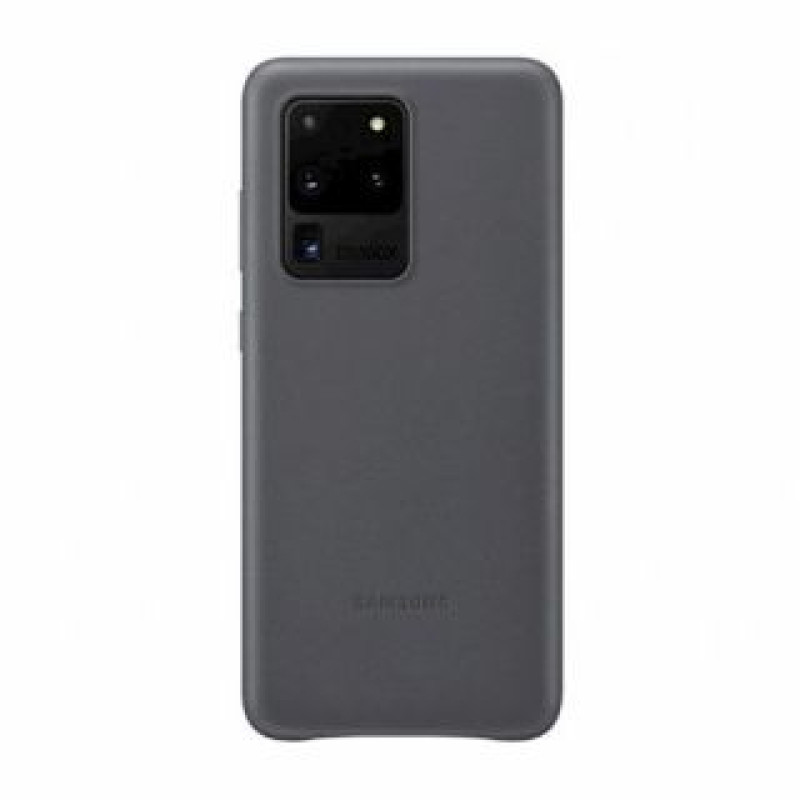 Samsung Aizmugurējais vāciņš Samsung  Galaxy S20 Ultra Leather Cover case Gray