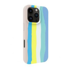 Evelatus Aizmugurējais vāciņš Evelatus Apple iPhone 16 Pro Max Multi-Colored Silicone Case With MagSafe Beige Cream