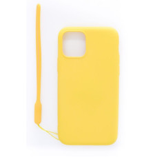 Evelatus Aizmugurējais vāciņš Evelatus Apple iPhone 11 Pro Soft Touch Silicone Case with Strap Yellow