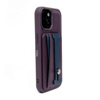 Ilike Aizmugurējais vāciņš iLike Apple iPhone 14 LEATHER POCKET STAND COVER Purple