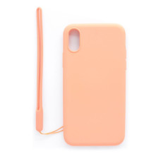 Evelatus Aizmugurējais vāciņš Evelatus Apple iPhone X/XS Soft Touch Silicone Case with Strap Pink