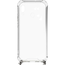 Evelatus Aizmugurējais vāciņš Evelatus Samsung Galaxy A20e Silicone Transparent with Necklace TPU Strap Silver