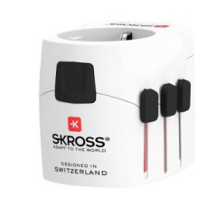 Skross Adapteris Skross  Travel adapter Pro Light USB (2xA) -World White