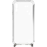Evelatus Aizmugurējais vāciņš Evelatus Samsung Galaxy A70 Silicone Transparent with Necklace TPU Strap Gold