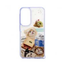 Ilike Aizmugurējais vāciņš iLike Samsung Galaxy A55 EPOXY CARTOON COVER White Blue