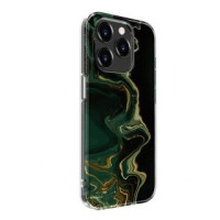 Evelatus Aizmugurējais vāciņš Evelatus Apple iPhone 15 Pro PC Customized Print Design Marble Dark Green